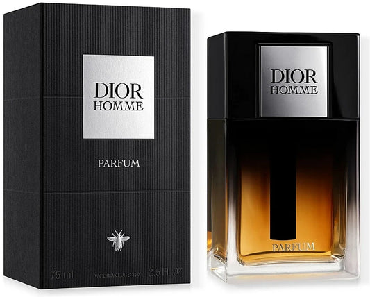 Dior Homme parfum bottle and packaging on a white background