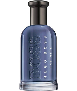 Hugo Boss Infinite perfume bottle on a white background