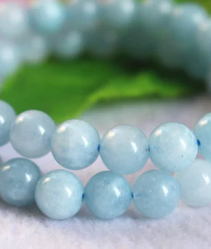 Aquamarine Beads Gemstone Bracelet