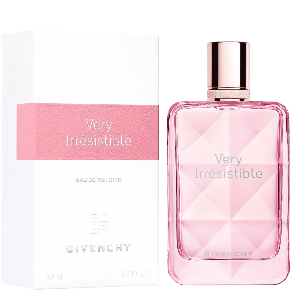 Givenchy 'Very Irresistible' perfume bottle and packaging on a white background