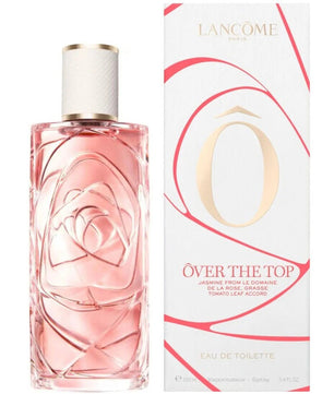 Lancome 'Over The Top' Eau de Toilette bottle and packaging on a white background
