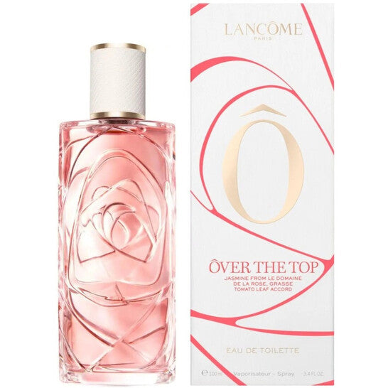 Lancome 'Over The Top' Eau de Toilette bottle and packaging on a white background