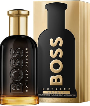 BOSS Bottled Absolu perfume bottle and packaging on a white background