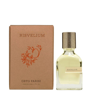 Risvelium perfume bottle and packaging on a white background