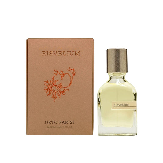 Risvelium perfume bottle and packaging on a white background