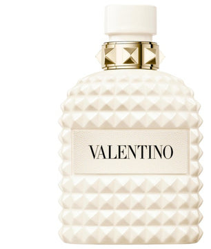 Valentino perfume bottle with textured design on a white background