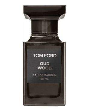 Tom Ford Oud Wood perfume bottle on a white background
