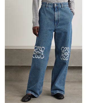 LOEWE Anagram Baggy High-Rise Wide Leg Jeans