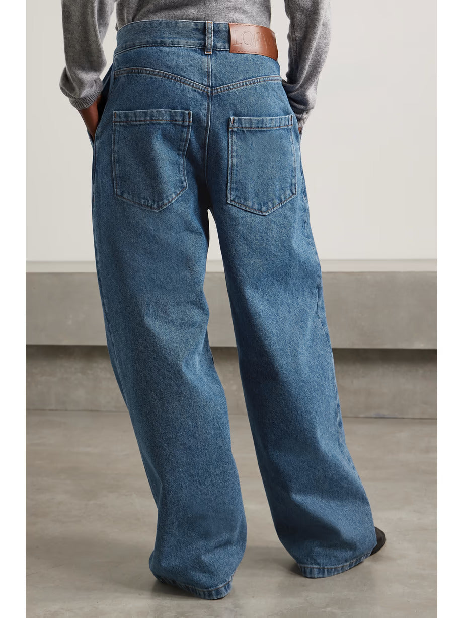 LOEWE Anagram Baggy High-Rise Wide Leg Jeans