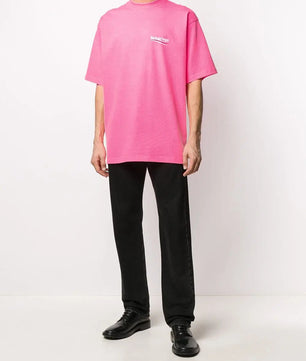 قميص Balenciaga للحملة السياسية في Vintage Jersey باللون الوردي