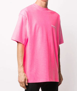 قميص Balenciaga للحملة السياسية في Vintage Jersey باللون الوردي