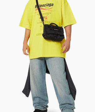 Balenciaga Dry Cleaning Large Fit T-shirt in Organic Vintage Jersey in Yellow