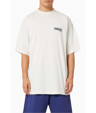 قميص Balenciaga للحملة السياسية في Vintage Jersey باللون الأبيض
