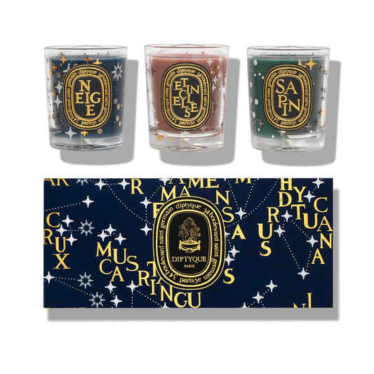 Diptyque Set of 3 Holiday Scented Candles 70G - Limited Edition