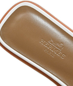 Hermes Women White Oran Sandal - ROOYAS