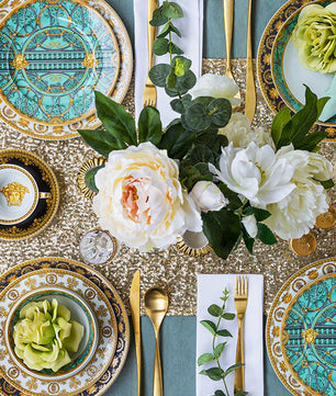 Versace Home La Scala Del Palazzo Plate in Green - 21cm