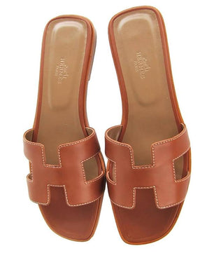 Hermes Oran Sandal Tan - ROOYAS
