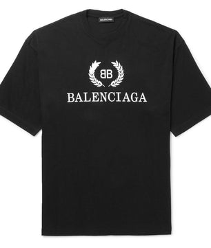 Balenciaga Oversized Logo T-shirt in Black