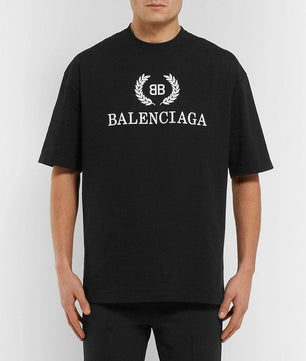 Balenciaga Oversized Logo T-shirt in Black