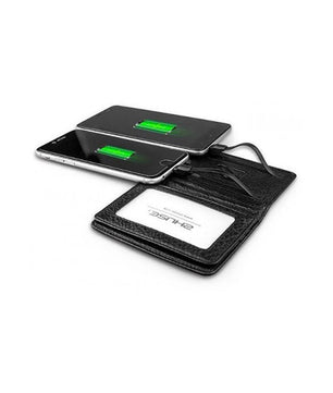Wallet Style Portable Power Bank 4000mAh Black - ROOYAS