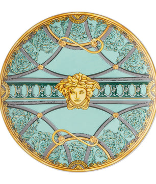 Versace Home La Scala Del Palazzo Plate in Green - 17cm