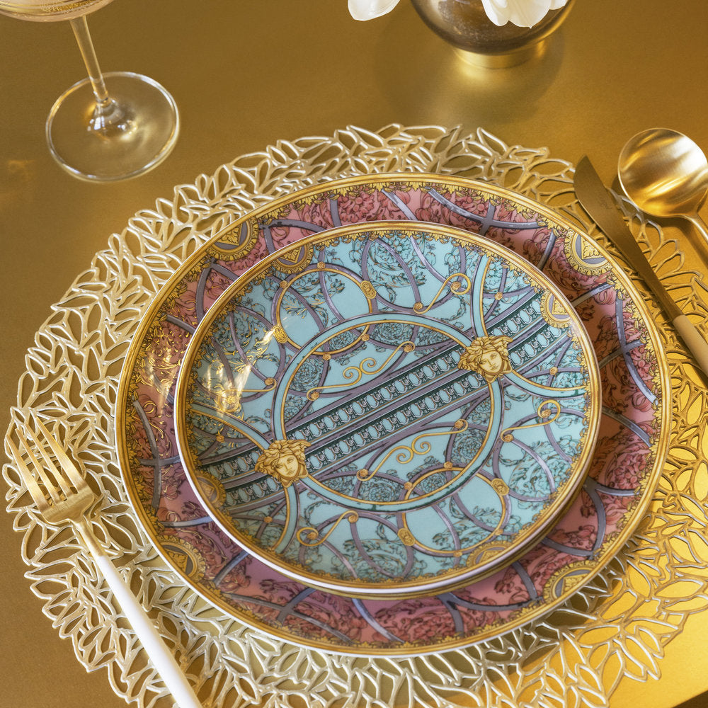 Versace Home La Scala Del Palazzo Plate in Green - 21cm