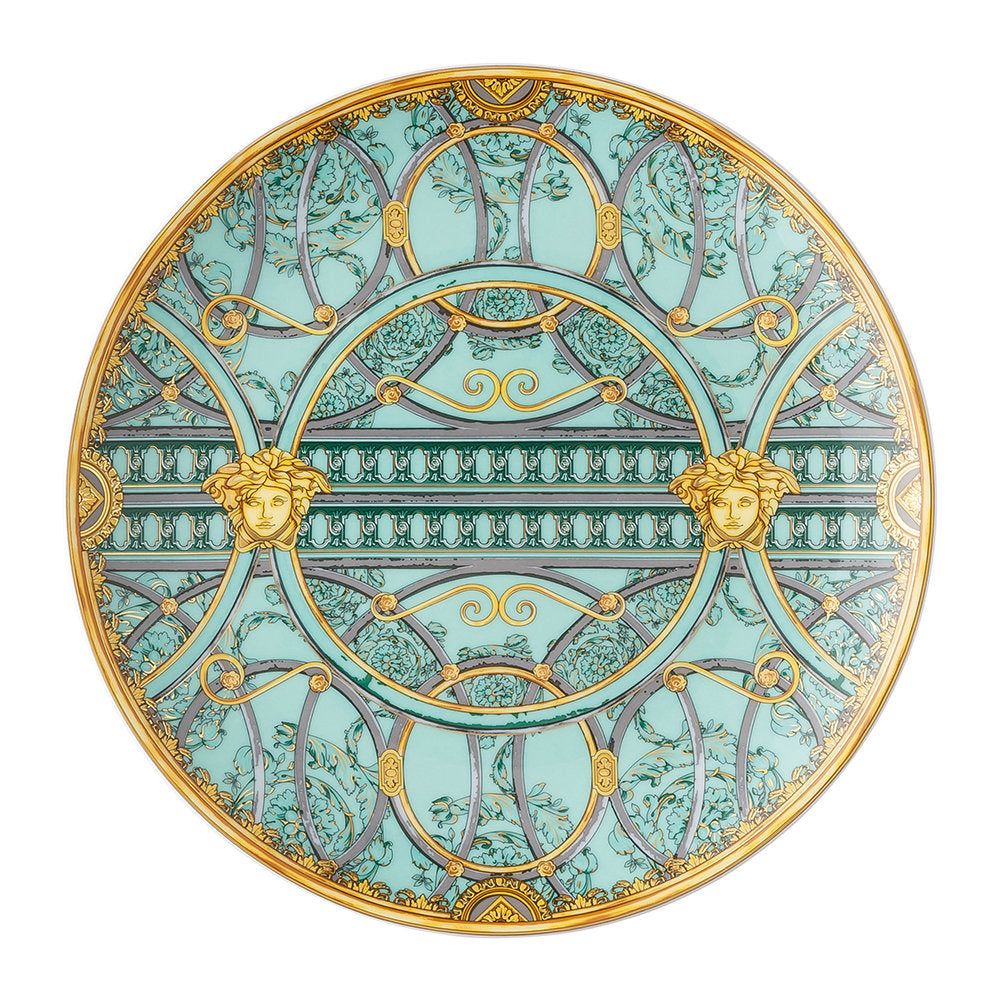 Versace Home La Scala Del Palazzo Plate in Green - 21cm