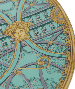 Versace Home La Scala Del Palazzo Plate in Green - 21cm