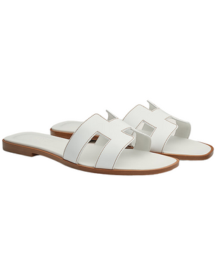 Hermes Oran Sandal Blanc