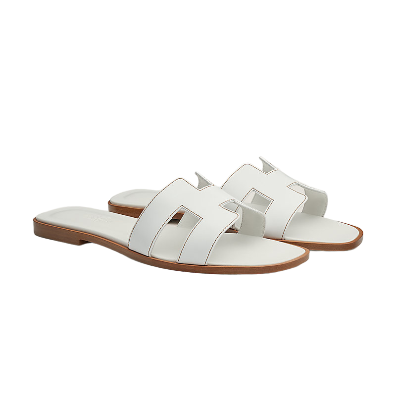 Hermes Oran Sandal Blanc