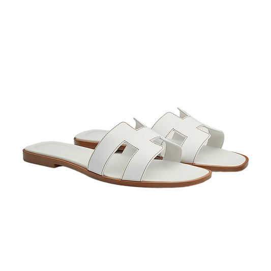Hermes Oran Sandal Blanc