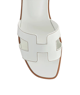 Hermes Oran Sandal Blanc