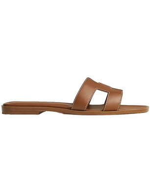 Hermes Oran Sandal Gold/Full Brown