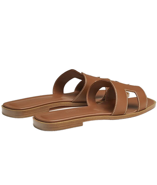 Hermes Oran Sandal Gold/Full Brown