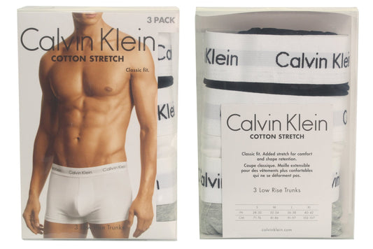 Calvin Klein Men's Low Rise Trunks (Pack of 3) Briefs, Boxers, Shorts - ROOYAS