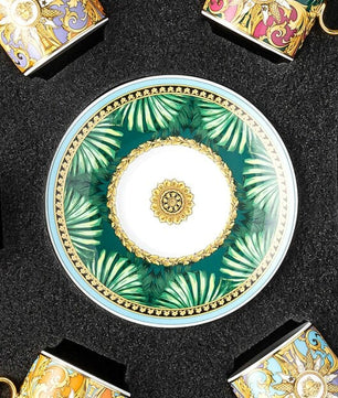 VERSACE HOME Jungle Animal Espresso Cup & Saucer - Set of 6