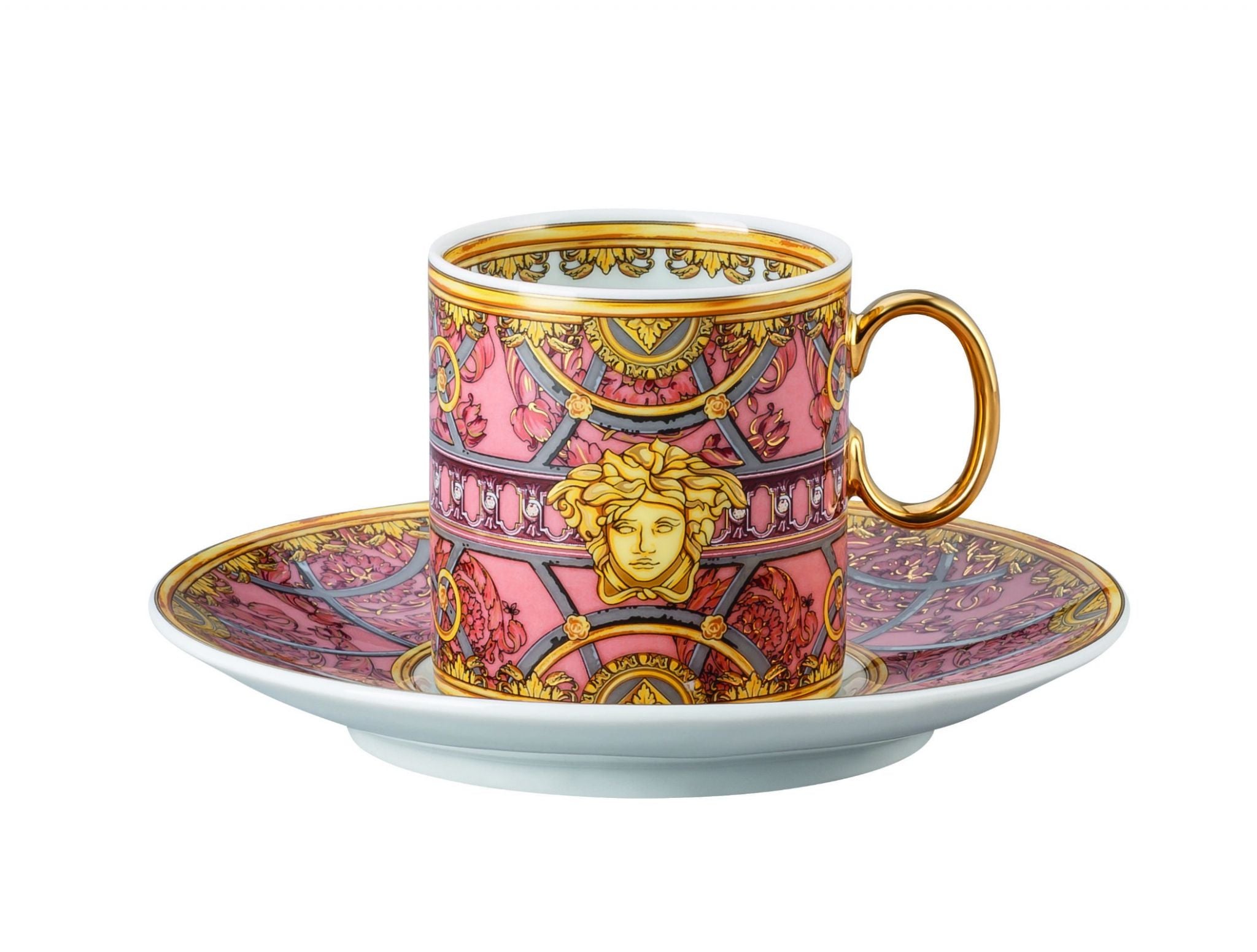 Versace Home Scala Del Palazzo Rosa Espresso Cup & Saucer – ROOYAS